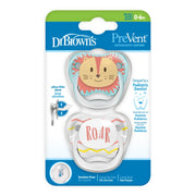 Dr. Brown's Orthodontic Silicone Pacifiers Brown for 0-6 Months 2 Pieces