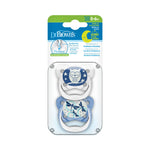 Dr. Brown's PV12008 Orthodontic Pacifiers Silicone Night Owl / Dragonfly - Blue for 0-6 months 2pcs