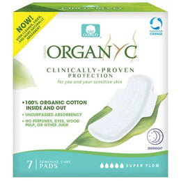 Organyc Sanitary Pads Extra Overnight