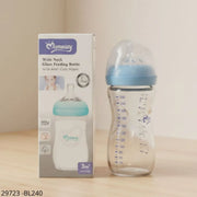 Momeasy Wide Neck Glass Feeding Bottles – 3m+ – 240ml –