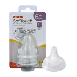 Pigeon Softouch Wide Nipple L 2pc