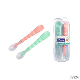 Momeasy 2Pcs Silicone Feeding Spoon Set
