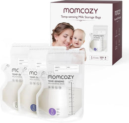 Momcozy Temp-Sensing Breast Milk Storage Bags – 120 Bags (8 oz / 250 ml)